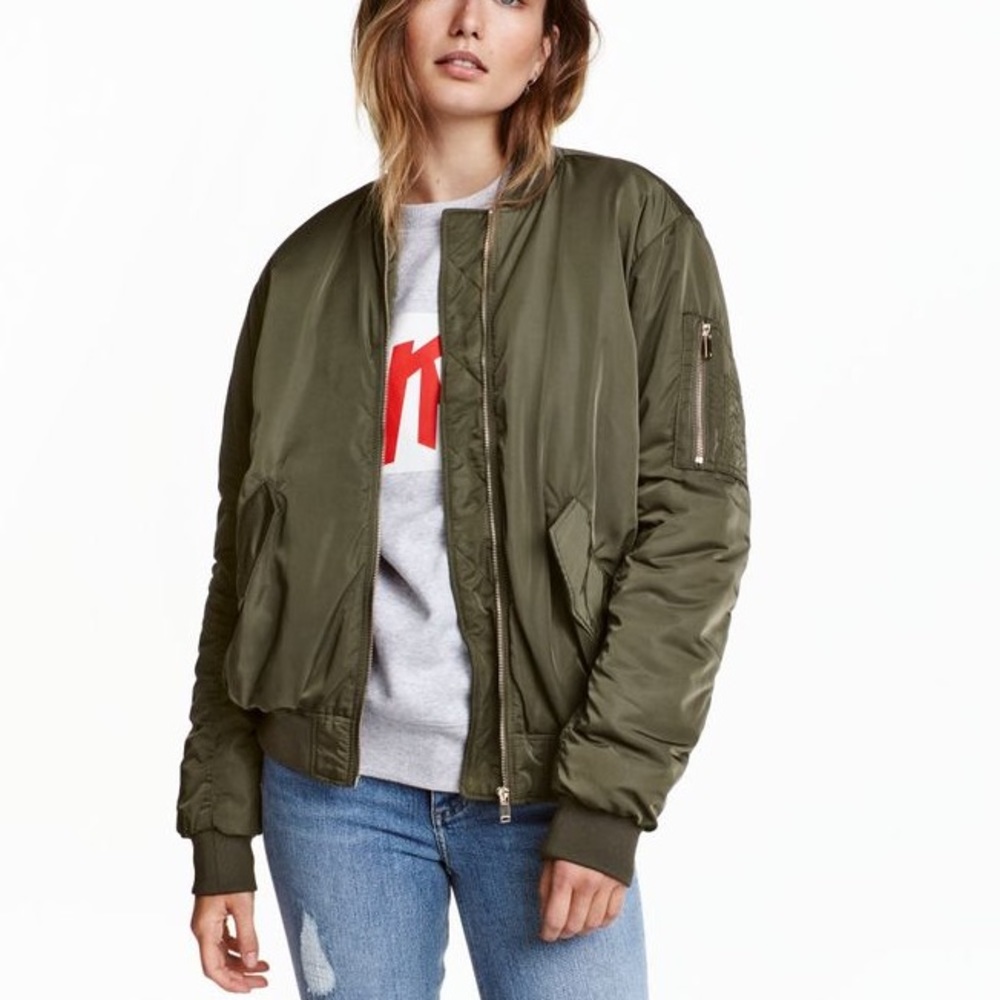 Olive Bomber Jacket